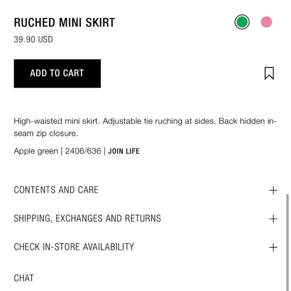 Zara draped ruched sexy mini skirt - Picture 6 of 6